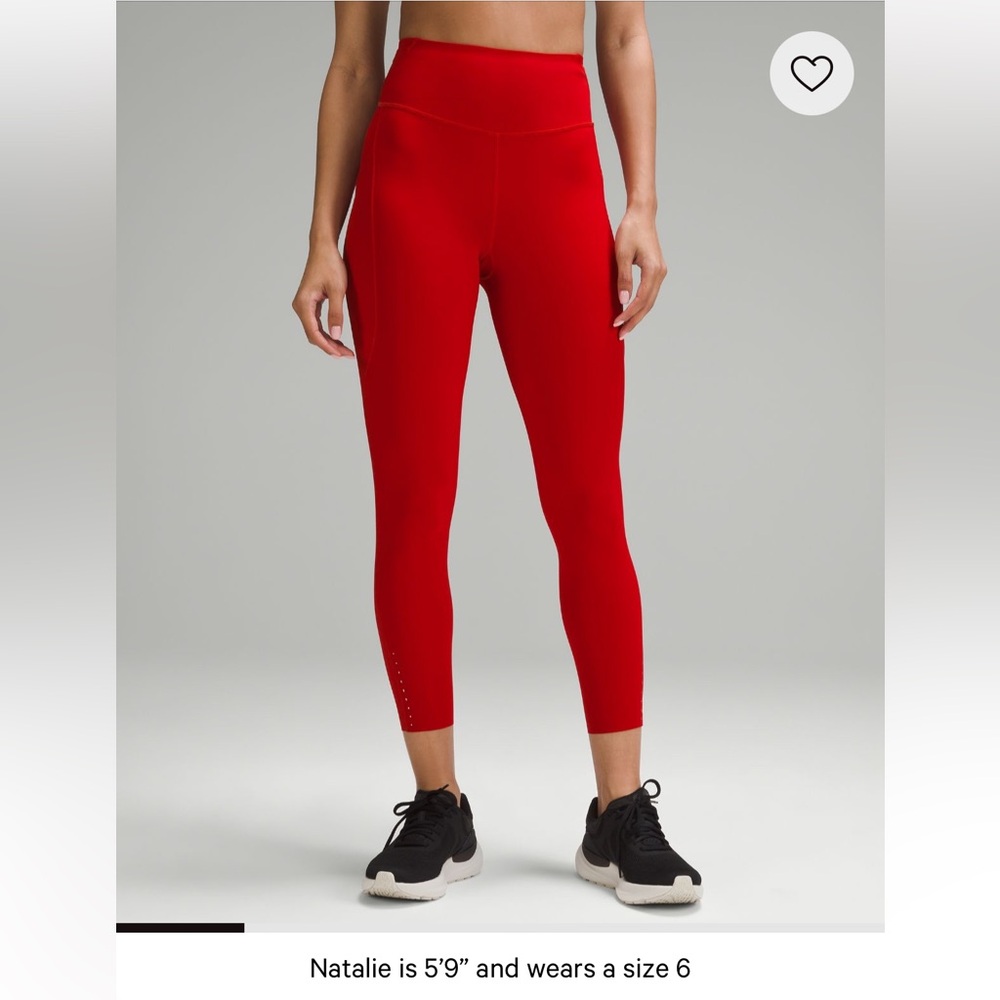Lululemon Fast and Free Tight, Dark Red, Size 6